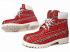 Timberland Mens Custom Varsity Boots Red White