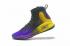 Under Armour UA Curry 4 IV High Chaussures de basket-ball pour hommes Noir Violet Jaune Chaud Nouveau