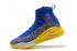 Sepatu Basket Pria Under Armour UA Curry 4 IV High Royal Blue Yellow Hot New