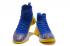 Under Armour UA Curry 4 IV High Men รองเท้าบาสเก็ตบอล Royal Blue Yellow Hot New