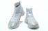 Under Armour UA Curry 4 IV High Men Basketball Shoes Prata Branco Novo Especial