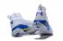 Sepatu Basket Pria Under Armour UA Curry 4 IV High White Royal Blue Spesial Baru