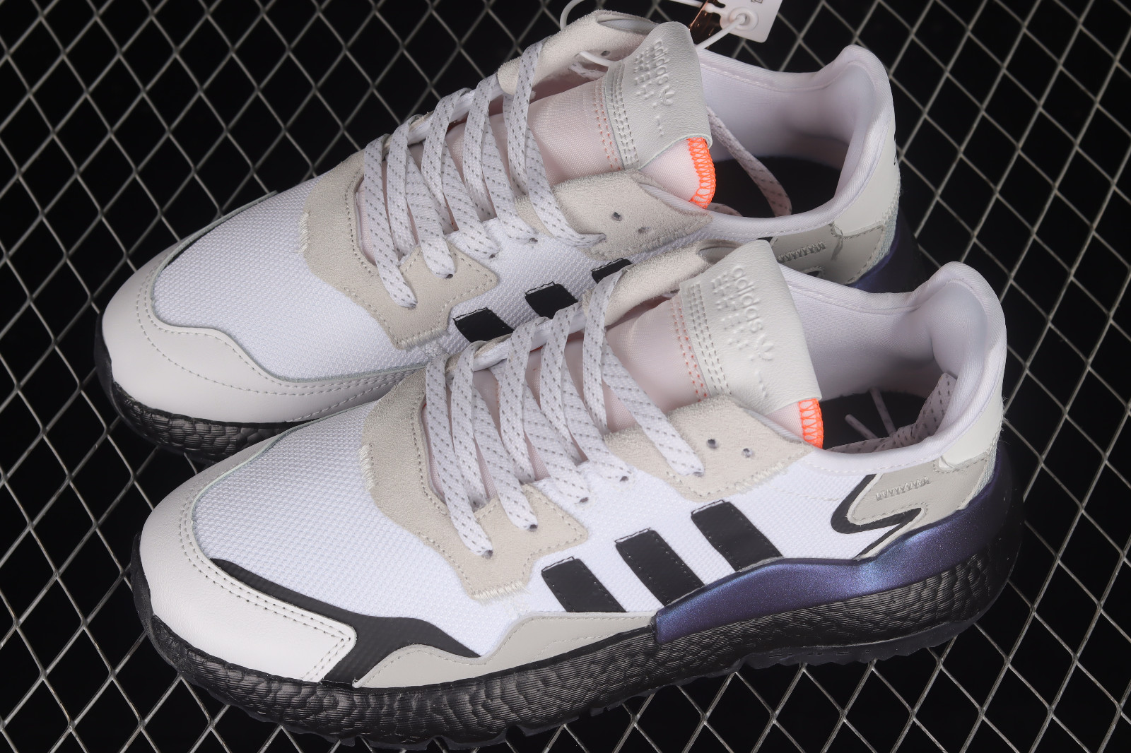 Adidas Nite Jogger Boost Cloud White Puple Core Black FW6698 Other Adidas GmarShops adidas north portland expansion center