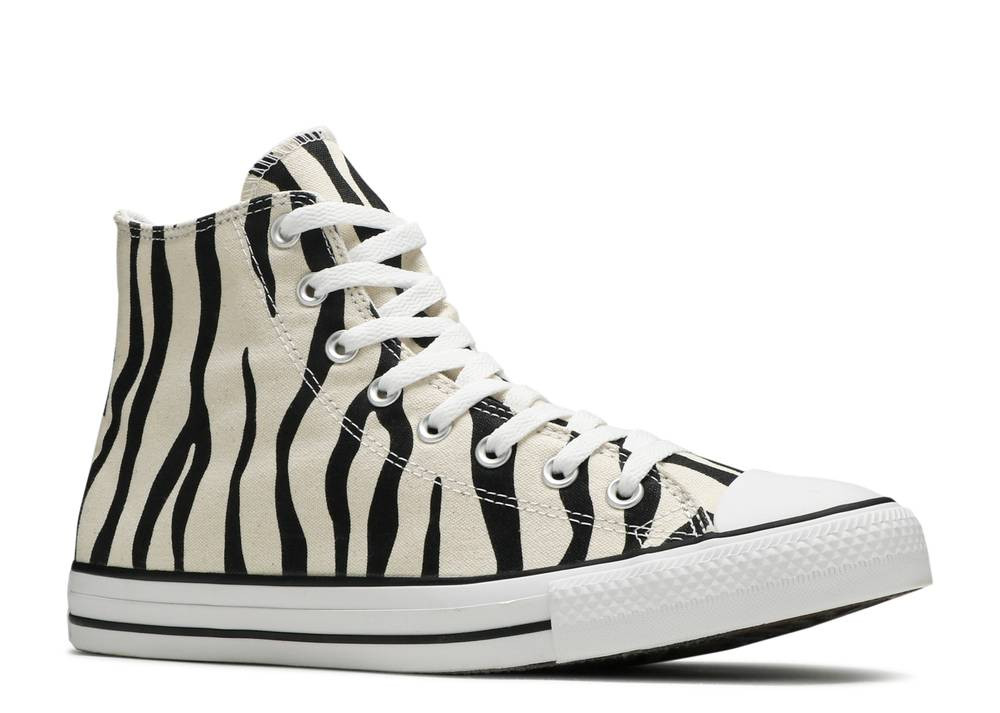 Converse Chuck Taylor All Star High Zebra Stripe White Black Greige 166258F  - RvceShops