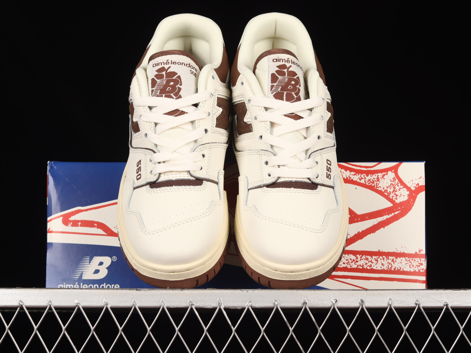 New Balance 550 x Aime Leon Dore ALD Brown White Cream Sneaker BB550AB1  Size 8