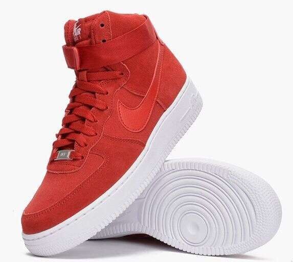 Nike Air Force 1 High 07 Gym Red Suede 315121 - 604 - - Air Max Bolt Trainers