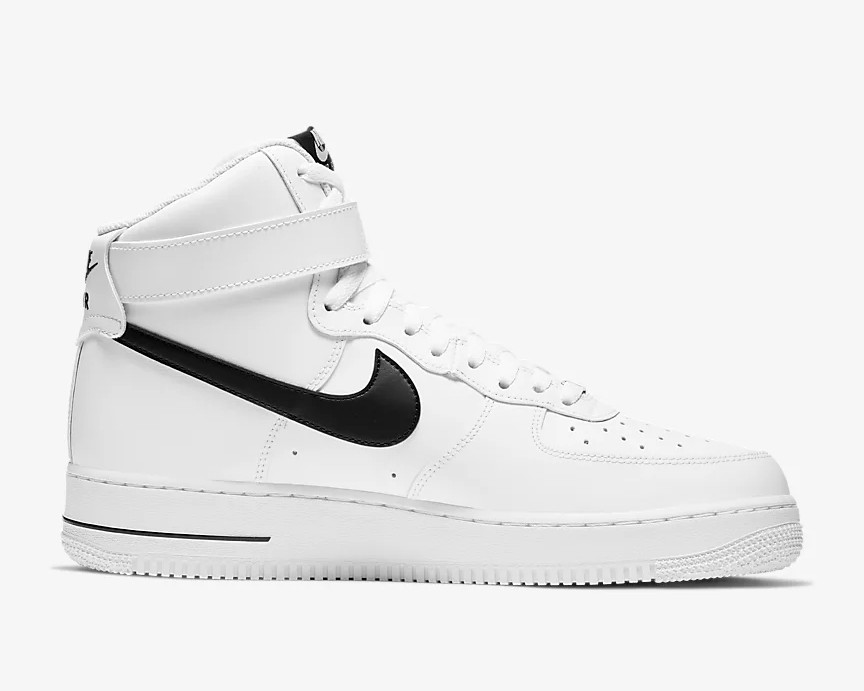 Nike Air Force 1 High White Black Running Shoes CK4369-100 - Sepcleat
