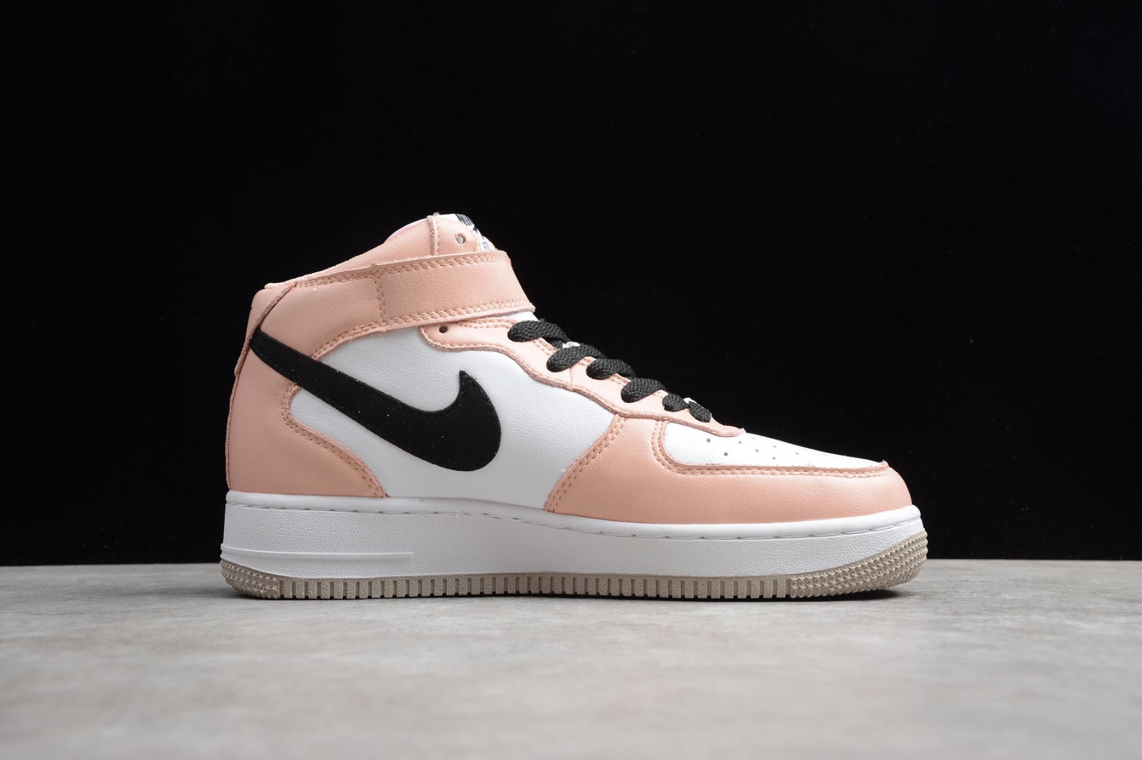 pink and white high top air force ones