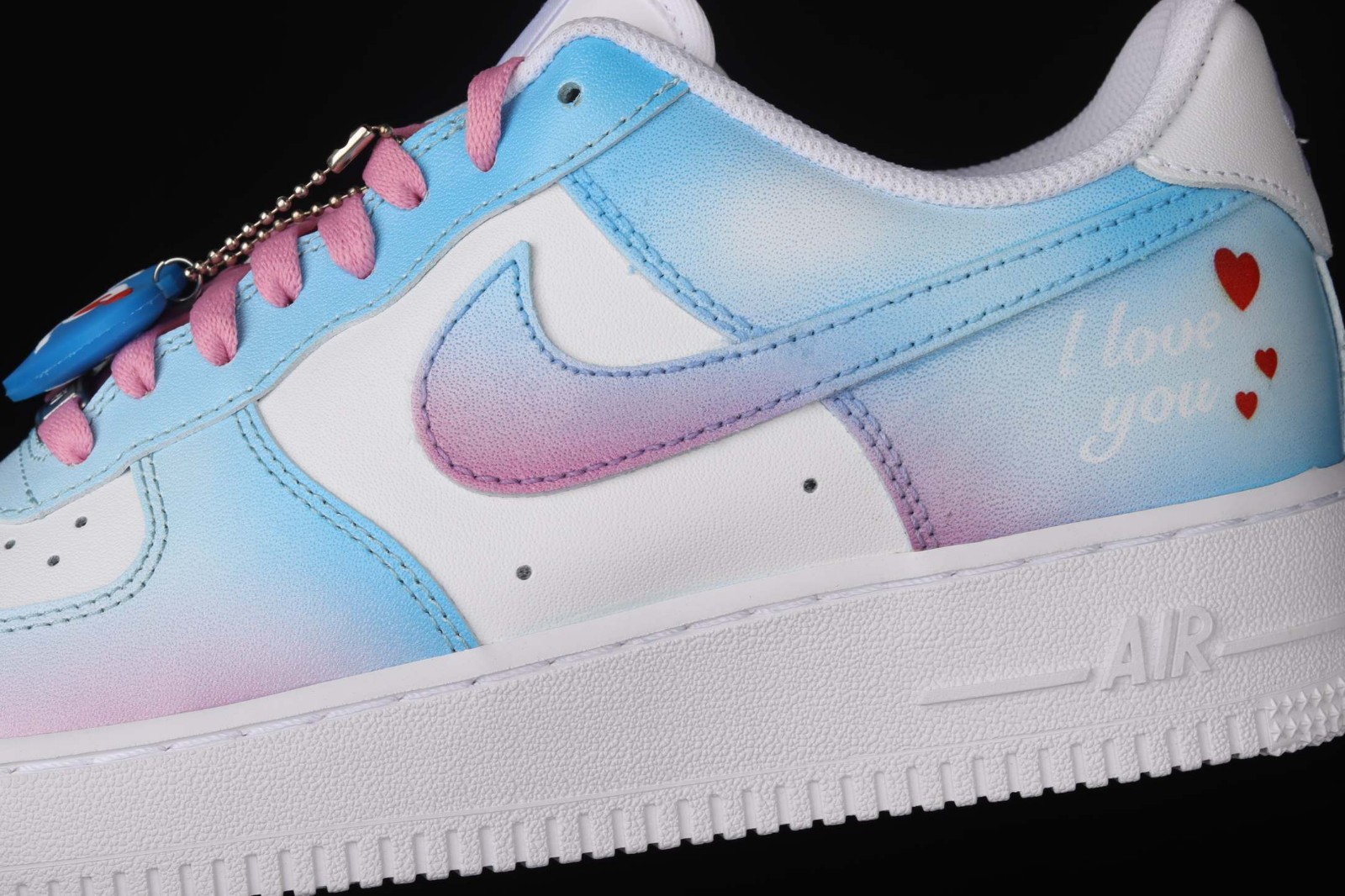 2021 Nike Air Force 1 07 Valentine's Day Pink Blue CW2288 - 145 - Flyknit across upper - MultiscaleconsultingShops