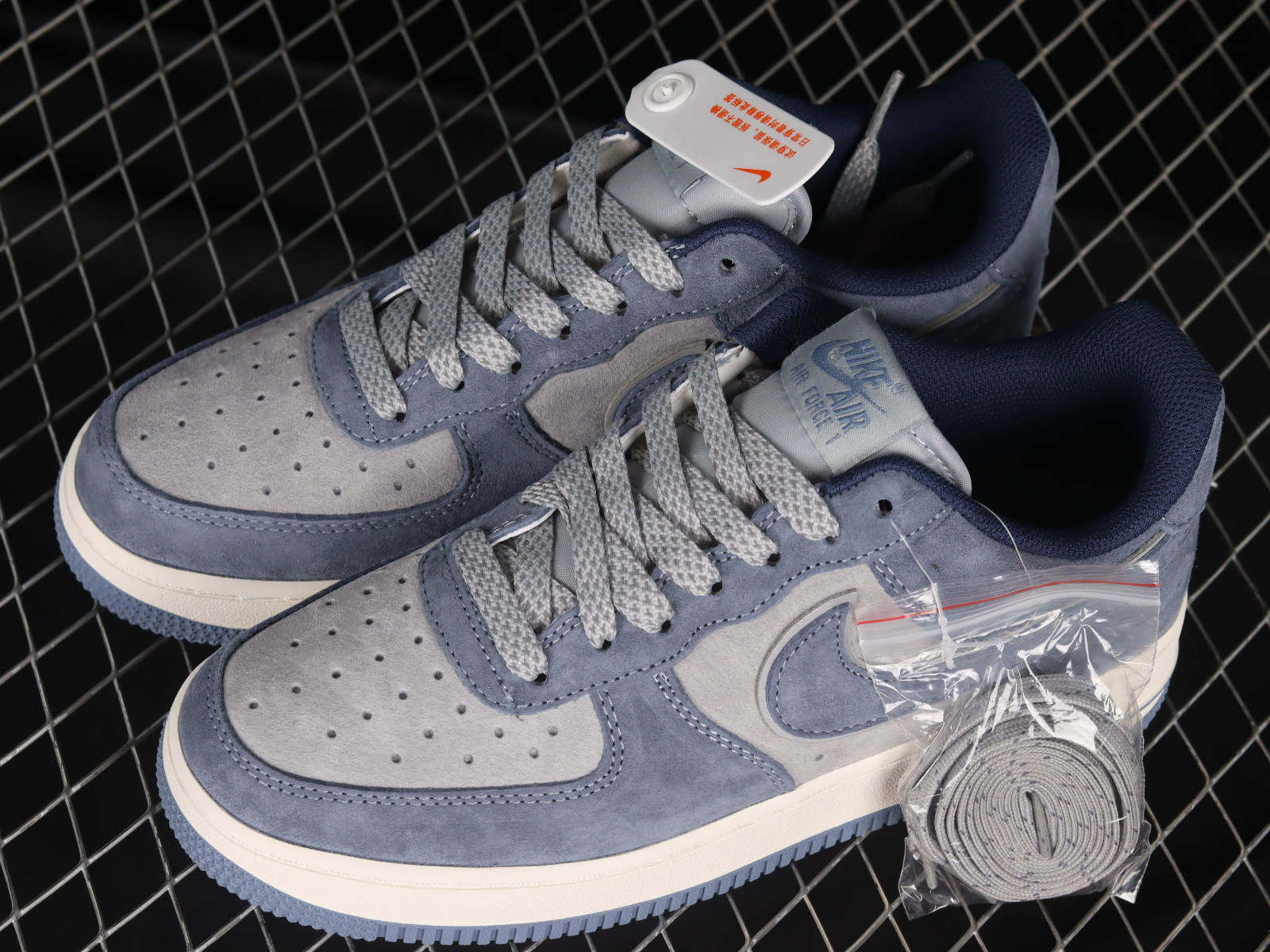 Akira x Nike Air Force 07 Suede Blue Grey White DD9969 - StclaircomoShops - nike lifestyle shoes singapore - 536