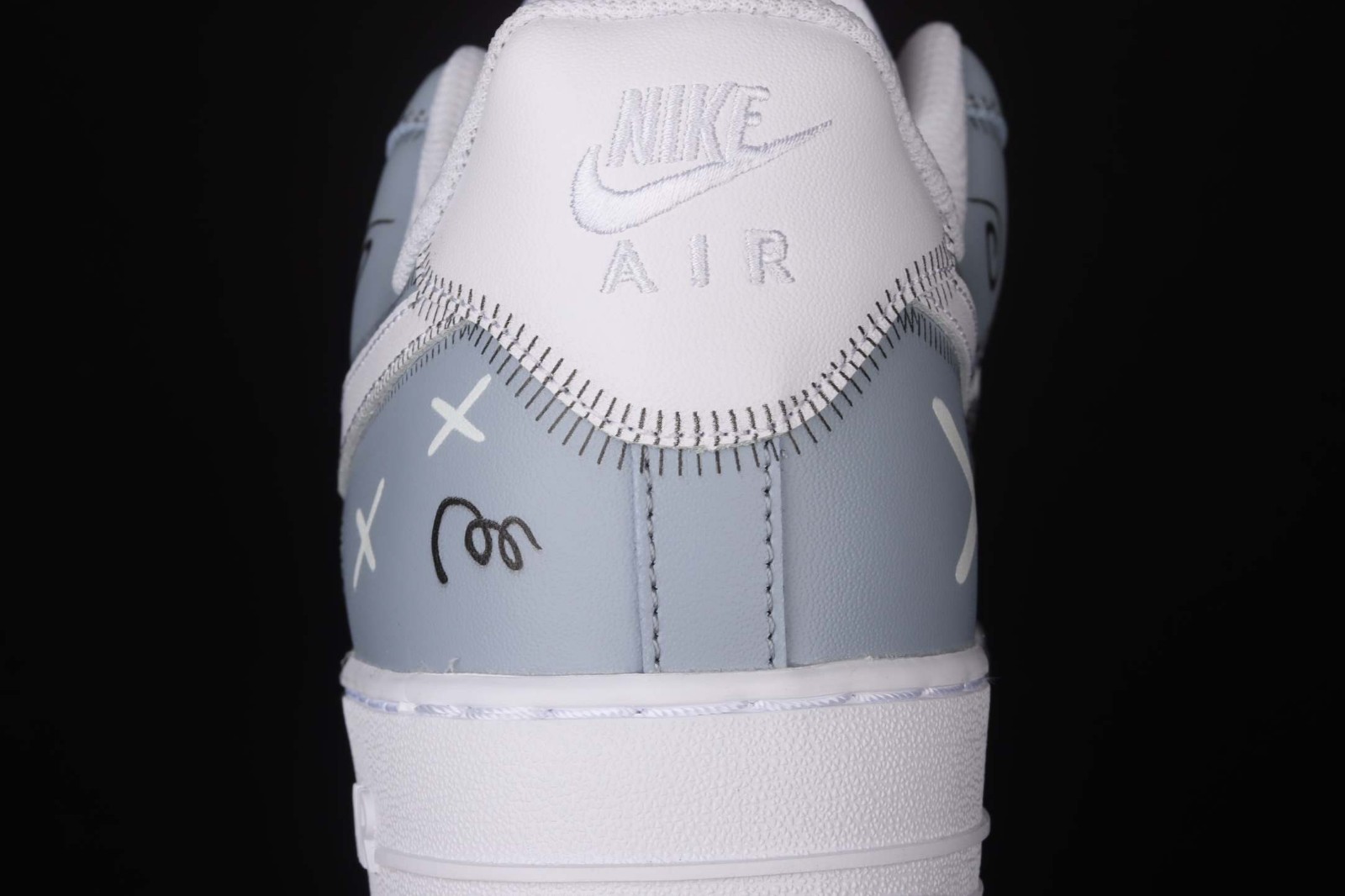 Kaws x Nike Air Force 1 Low White Grey Black Custom BY You - SoleSnk