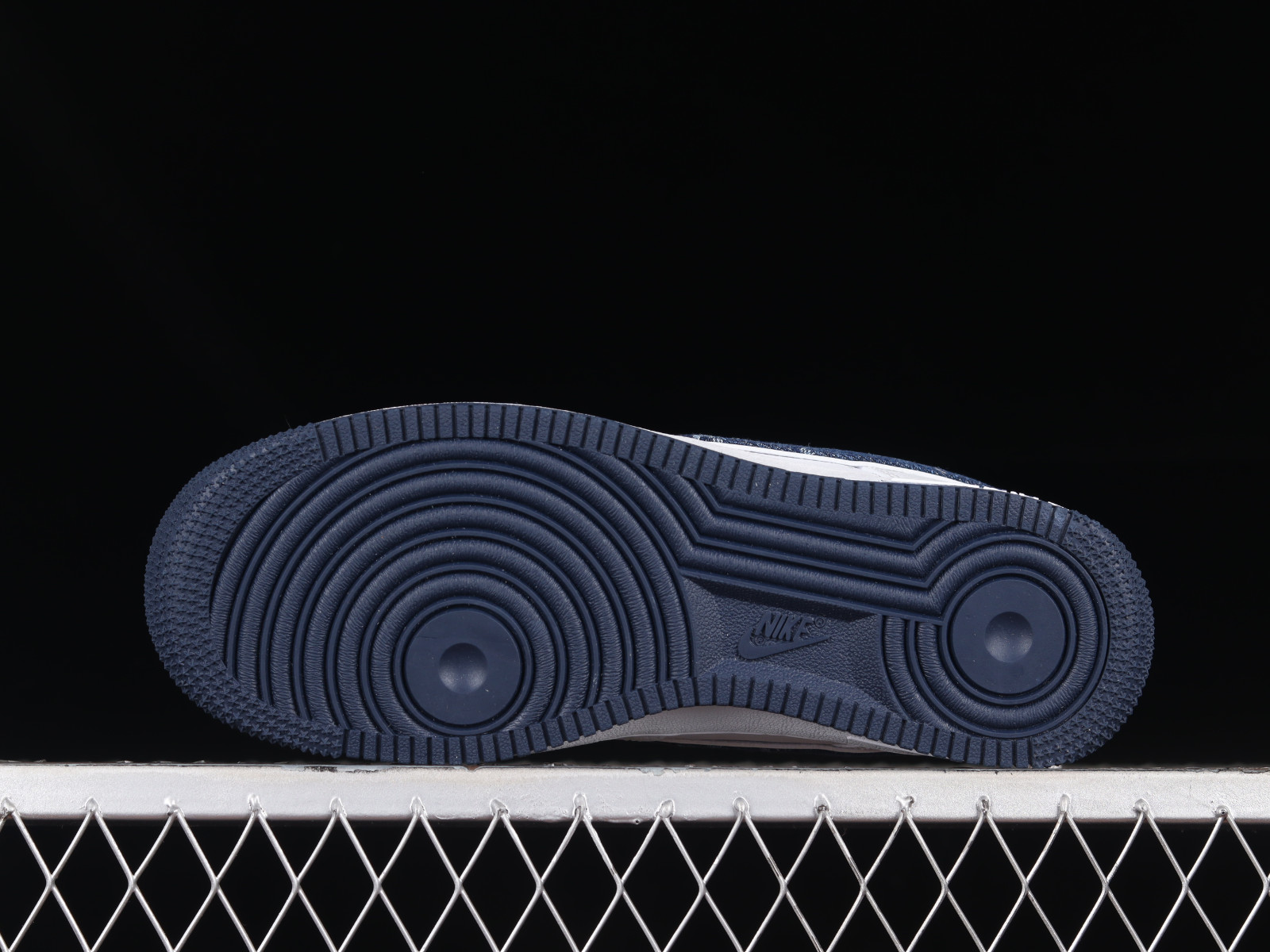 Louis Vuitton x Nike Air Force 1 07 Low Denim Black Beige Shoes