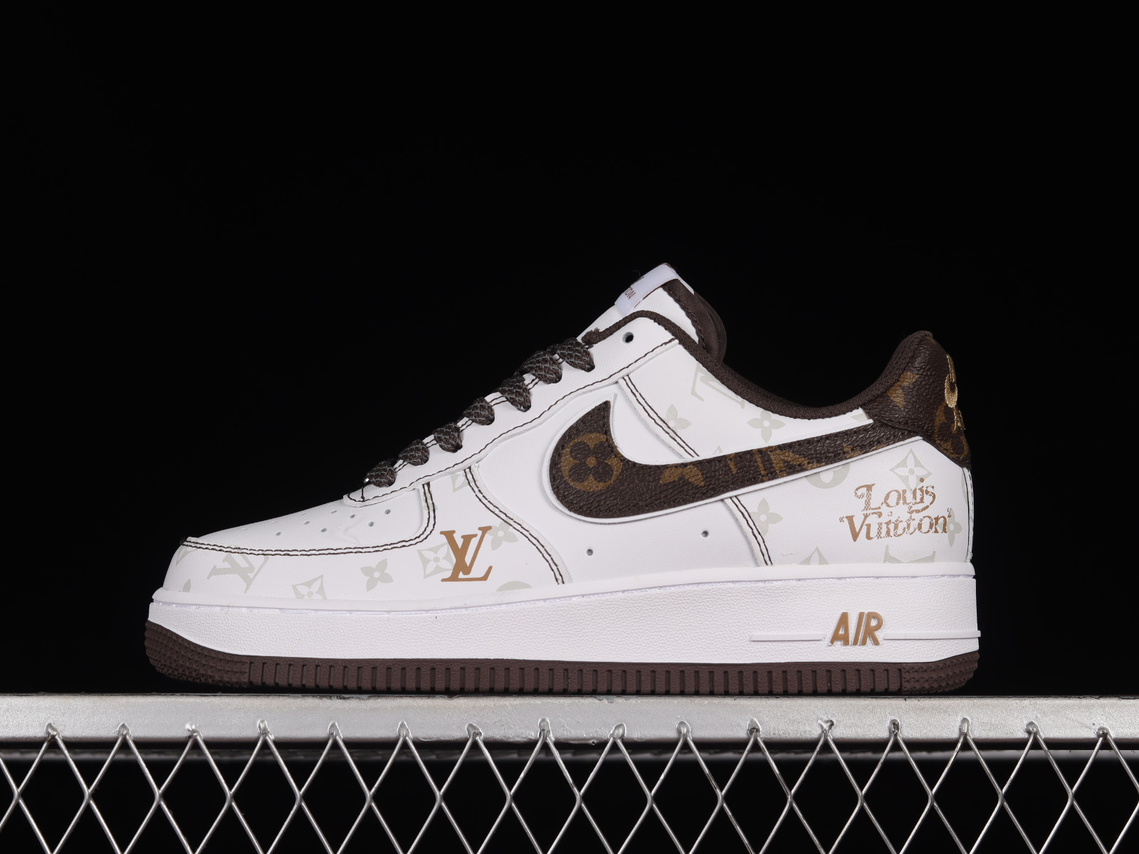 601 - ebay latest nike men boots sale - LV x Nike Air Force 1 07 Low White Brown Gold BS8805 RvceShops