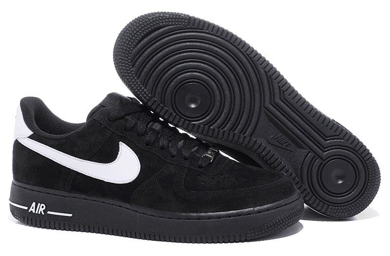 Buy Nike Black Suede Air Force 1 sneakers