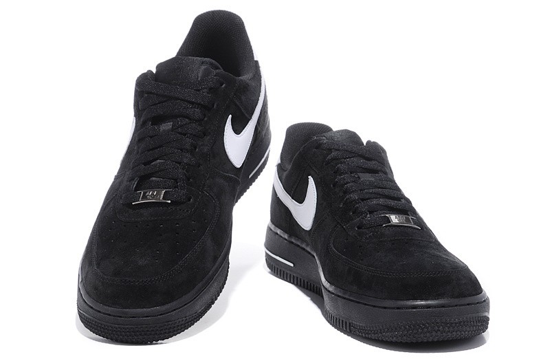 GmarShops - nike pre vntg lunar shoes clearance - 057 - Nike Air Force 1'07  LE Black Suede White 315122