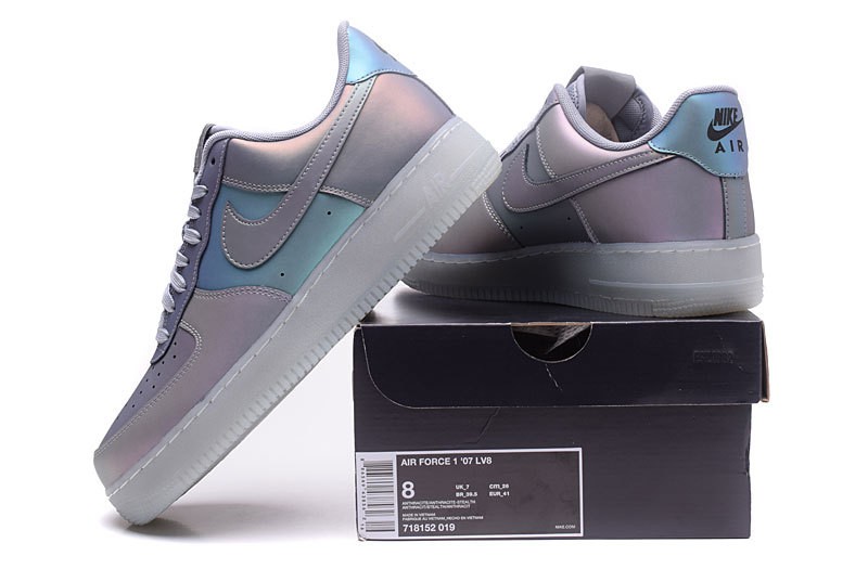 Nike Men's Shoes Air Force 1 LV8 Stealth Anthracite Iridescent