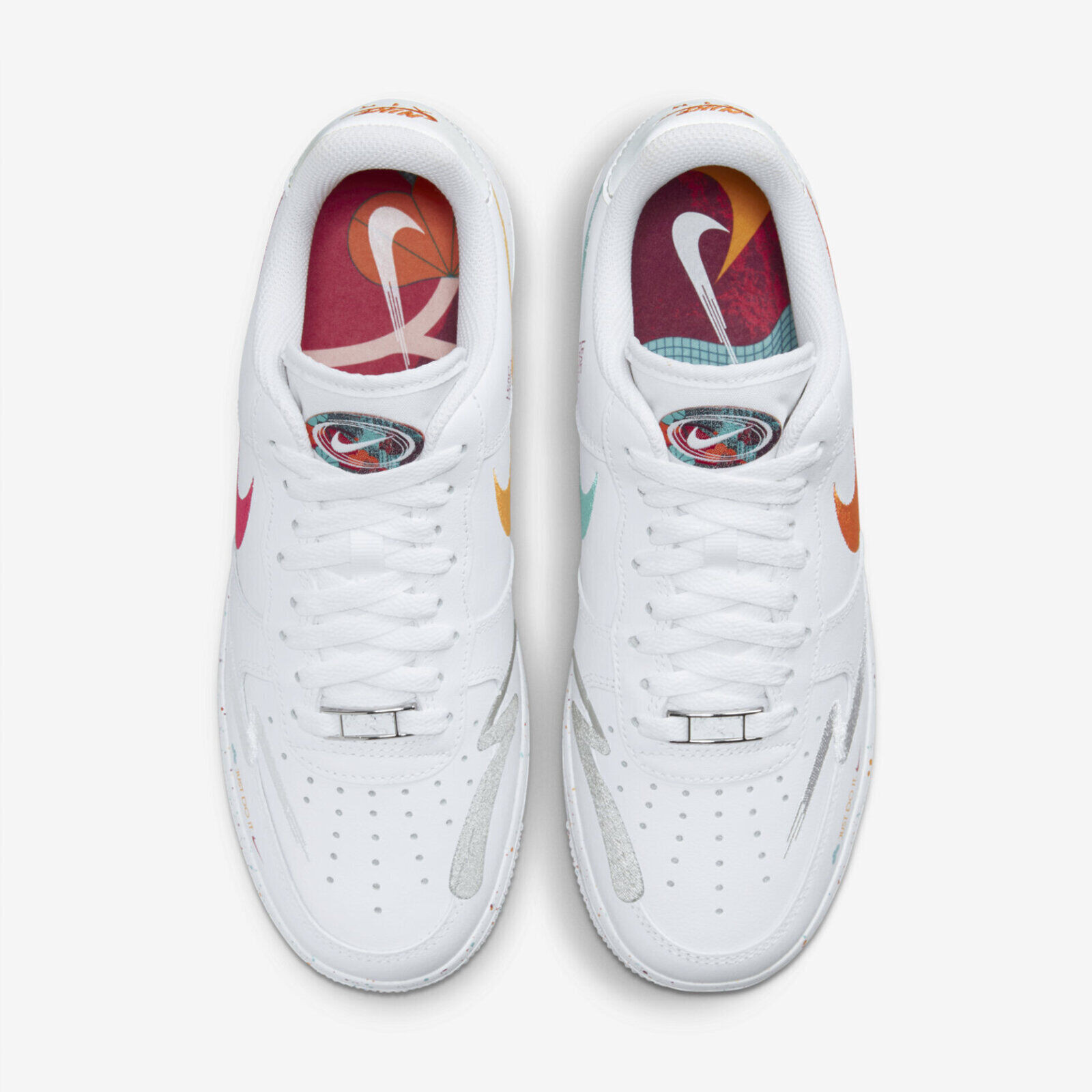 Nike Air Force 1 07 LX White Washed Teal Safety Orange FD4622-161 - Air ...