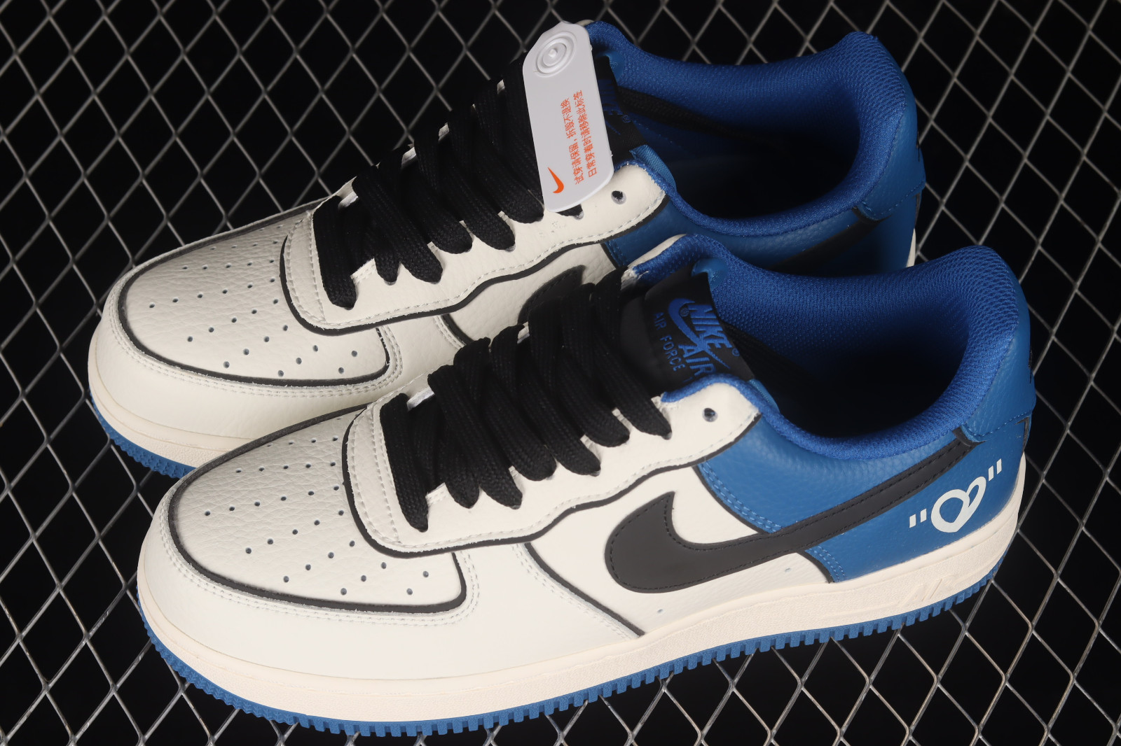 Nike air force 1 blue white and black cheap