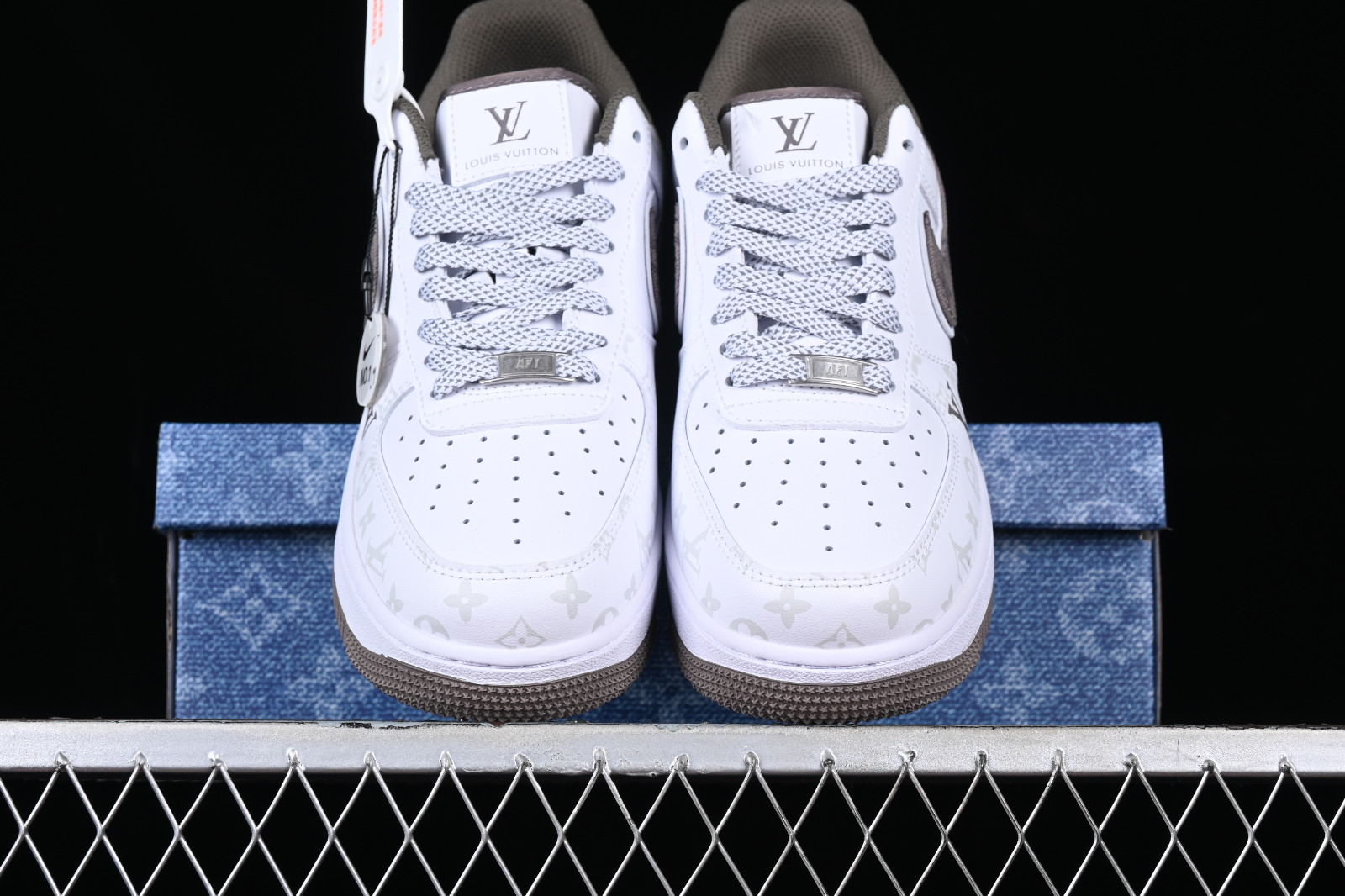 Louis Vuitton x Nike Air Force 1 Chrome Toe | Size 8.5, Sneaker