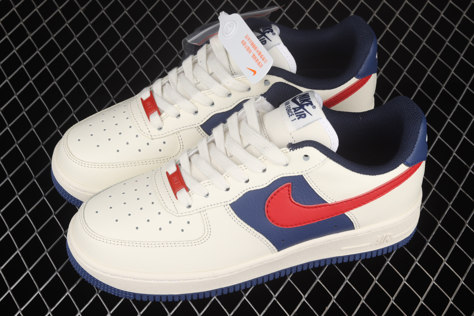 red and blue tick air force 1