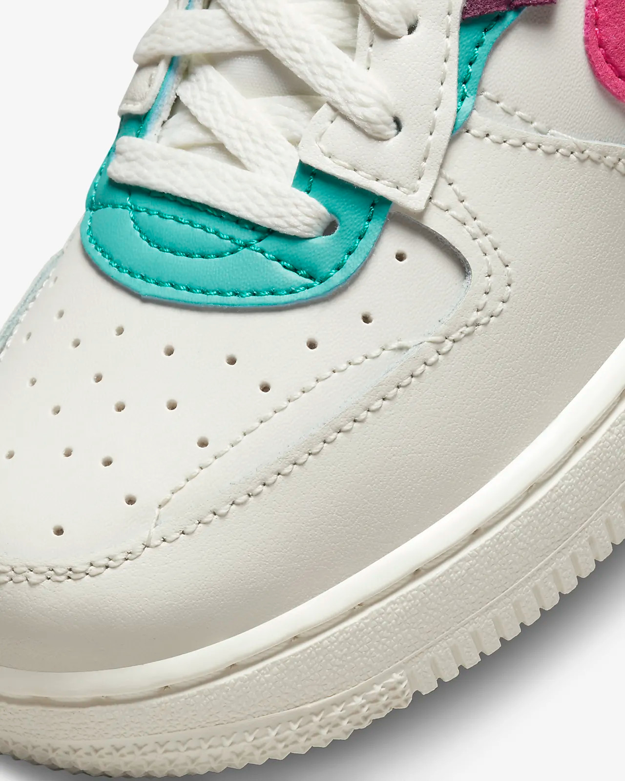 teal and pink air force 1