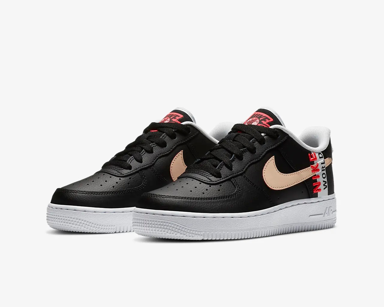 Nike Air Force 1 Low “Multi Swoosh Black Crimson” - Style Code