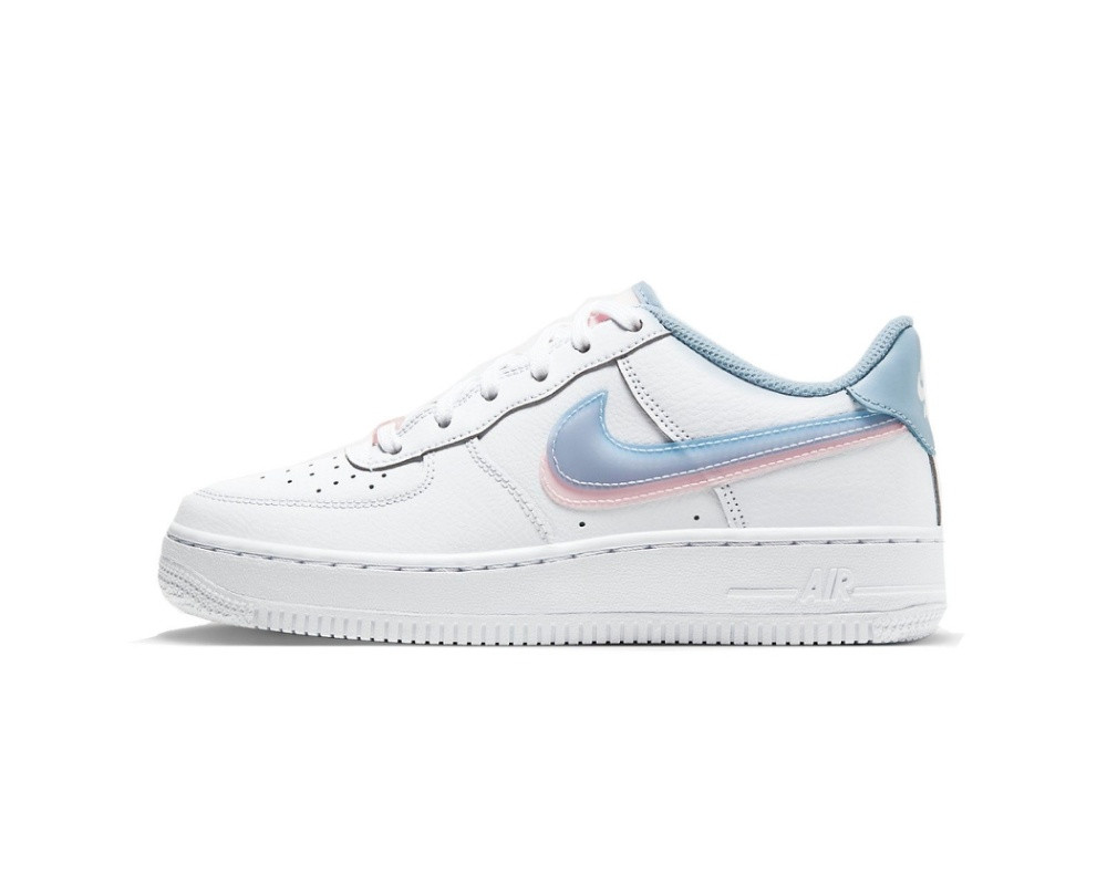 Nike Air Force 1 LV8 Double Swoosh Shoes Womens Sz 7.5 White Sneakers