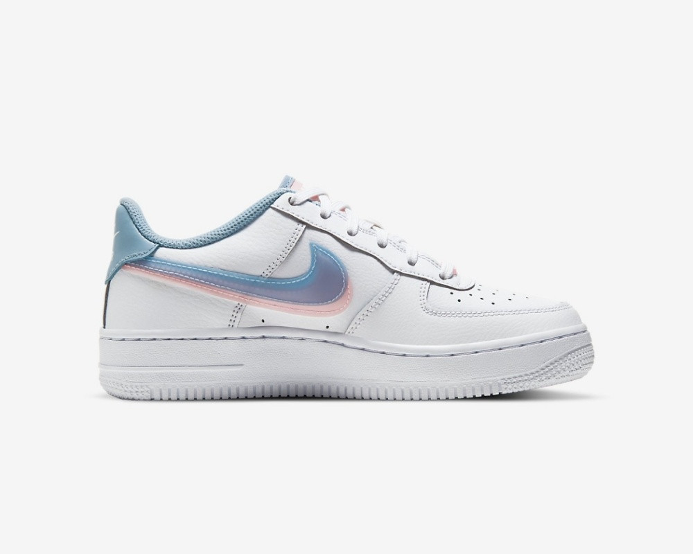 Buy Nike Kids Air Force 1 LV8 GS Double Swoosh - White / Blue / Pink -  Stadium Goods
