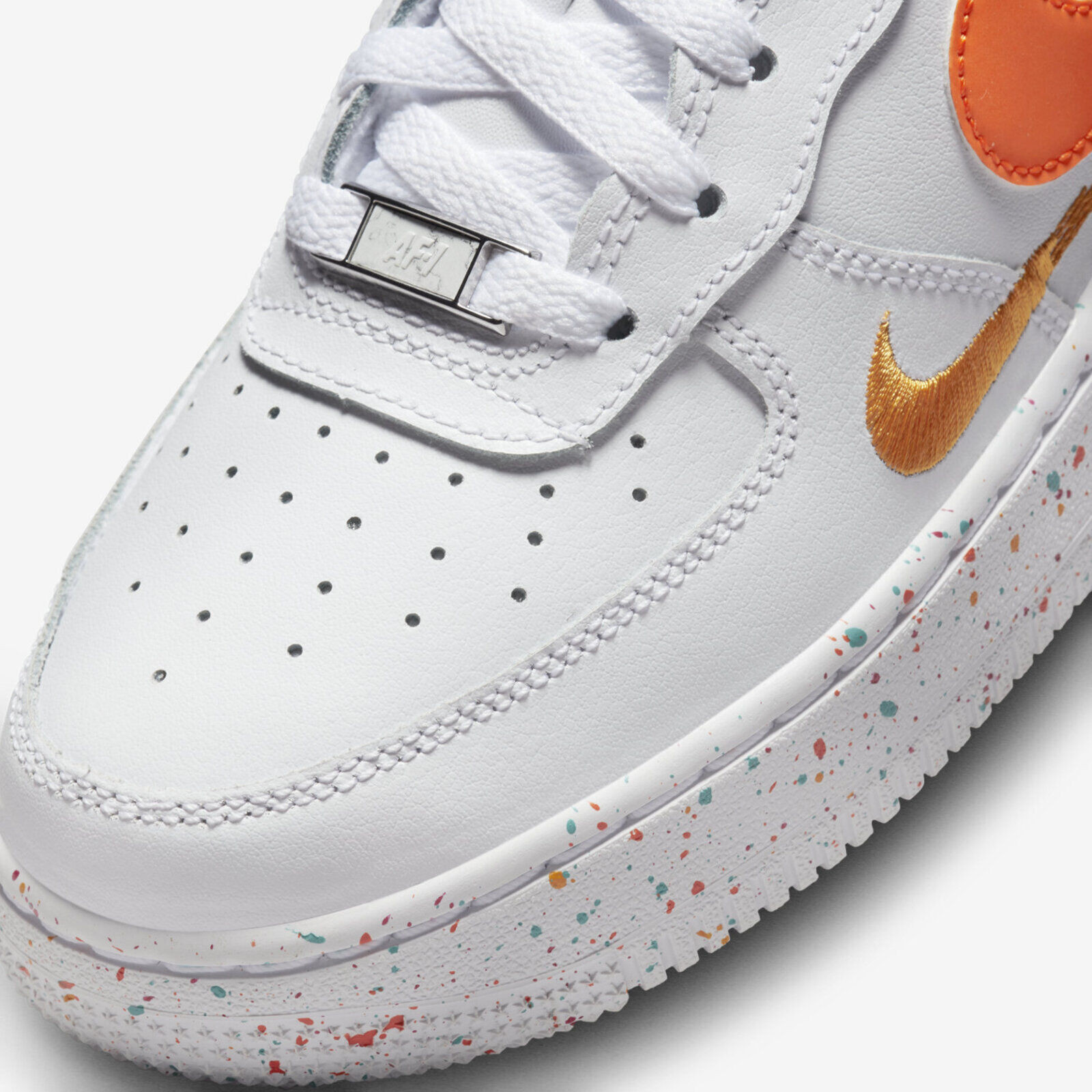 Nike Air Force 1 LV8 GS Leap High White Safety Orange Washed Teal ...