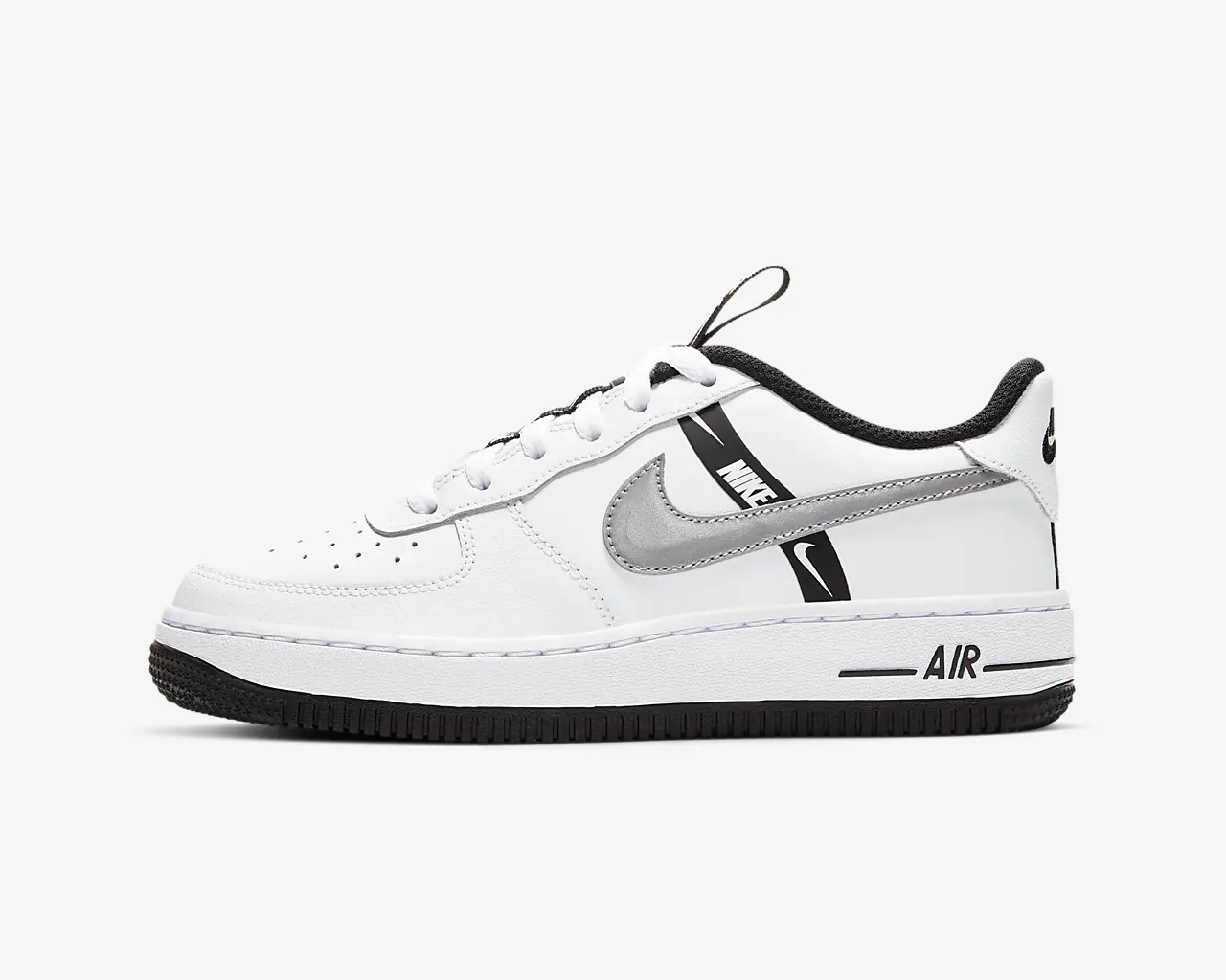 Nike Air Force LV8 KSA GS Pack White Reflect Silver Black CT4683 100 - StclaircomoShops - nike classic ultra flyknit mens shoes
