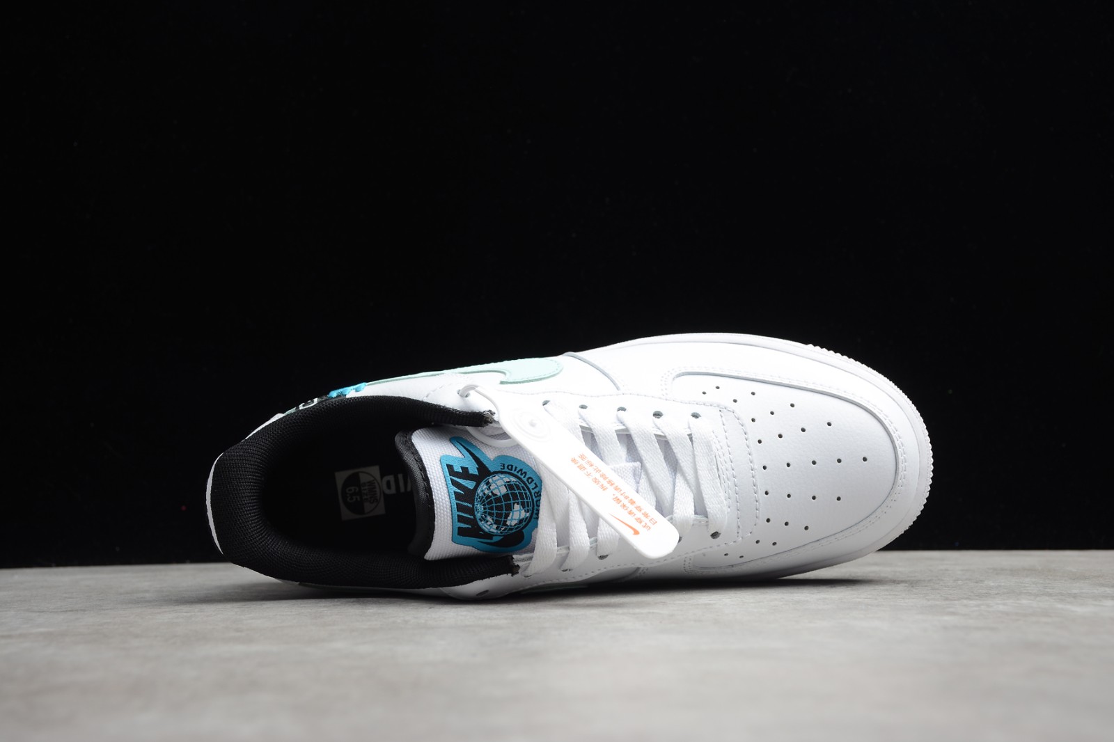  Nike Men's Shoes Air Force 1 '07 LV8 Worldwide Pack - Glacier  Blue CK6924-100 (Numeric_9_Point_5)