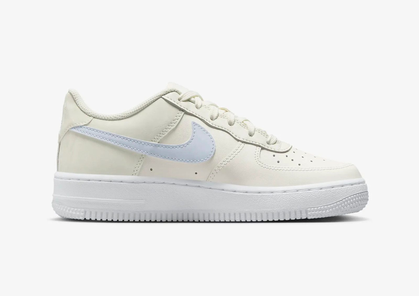 Nike Air Force 1 Low GS Pale Ivory Sea Glass White Football Grey CT3839 ...