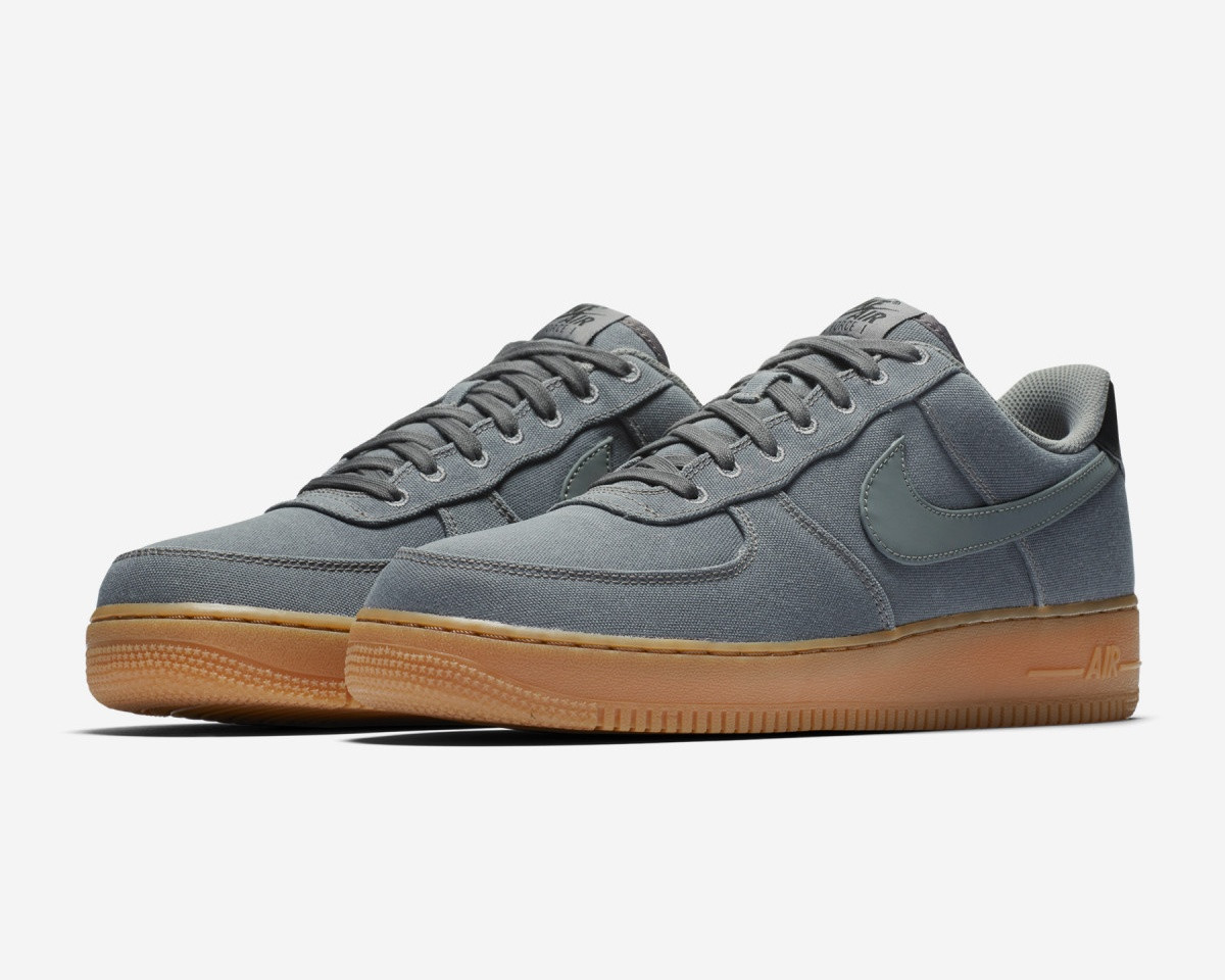 lebron james nike latest shoes - Nike Air Force 1 Low Premium Grey Gum Flat Pewter Med Brown AQ0117 - 001 -