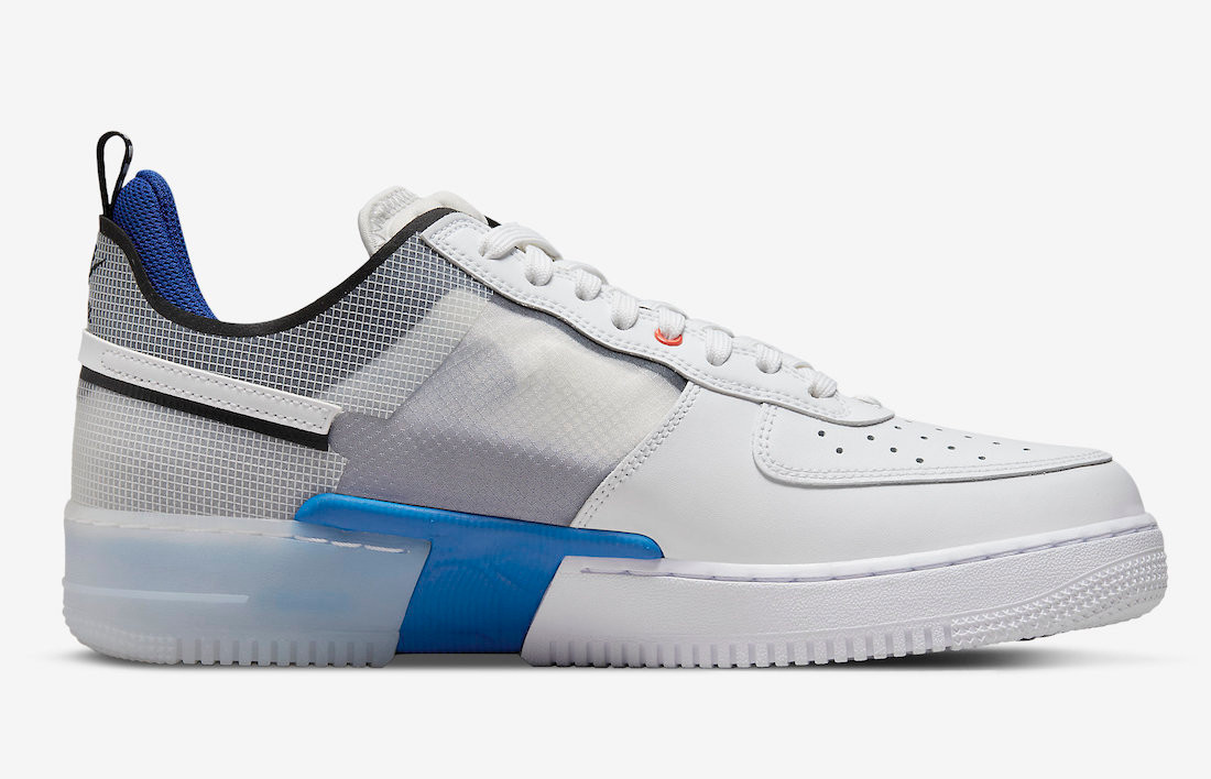 Nike Air Force 1 Low React Split White Light Photo Blue DH7615 - - MultiscaleconsultingShops - nike kids blue shoes for women