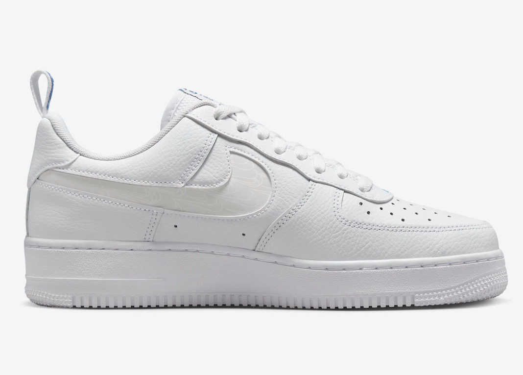 Nike Air Force 1 Low Cut Out Swoosh Black Reflective shoes 