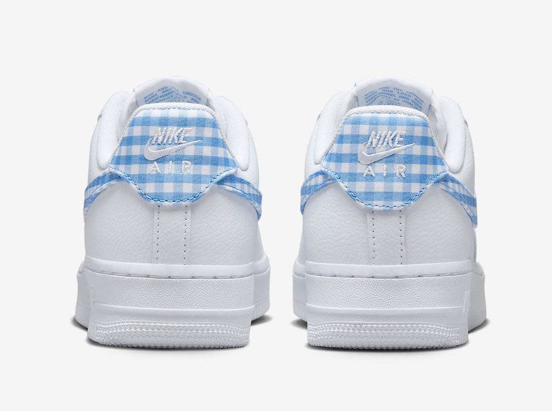 100 - Nike Air Force 1 Low University Blue Gingham Plaid DZ2784 - nike air max hyperfuse red thailand black snake - GmarShops