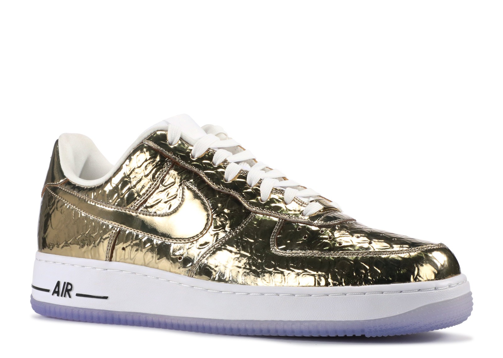 Clear nikes with gold shop