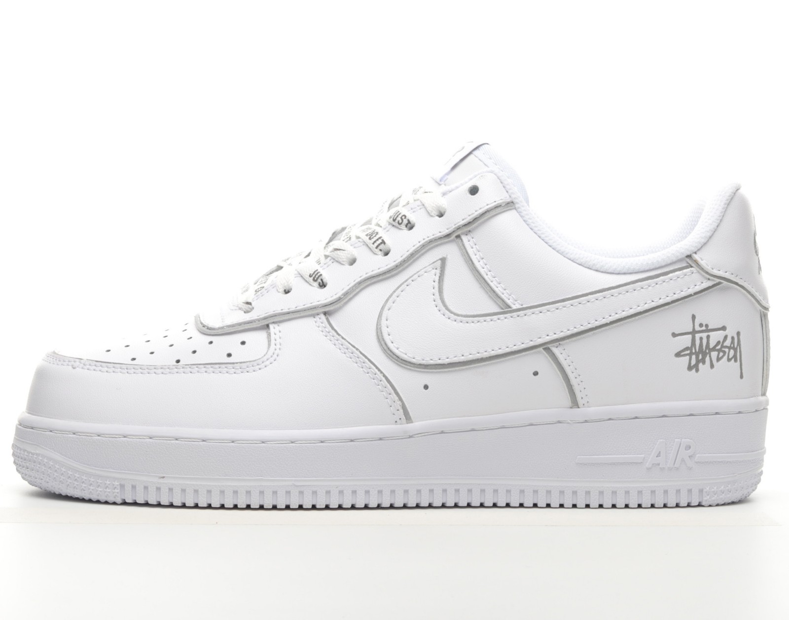 Nike air force 1 low white silver top