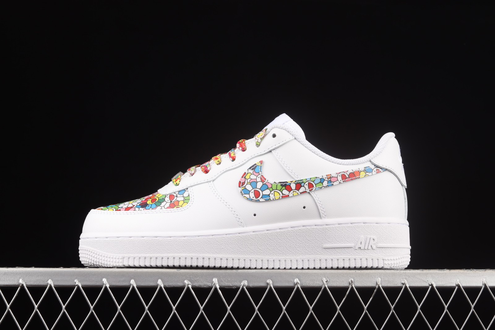 nike wedges boot for women on  - GmarShops - 119 - Takashi Murakami x  Nike Air Force 1 Low White Multi Color CW2288