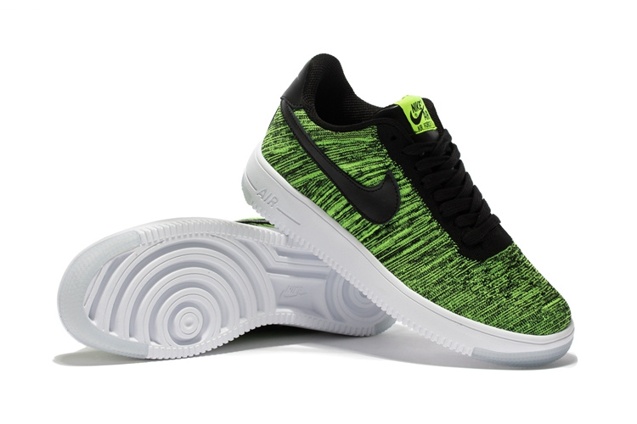 Nike Men Air Force Low Ultra Flyknit Green Black LifeStyle Shoes 817419 - nike air torch 7 - StclaircomoShops