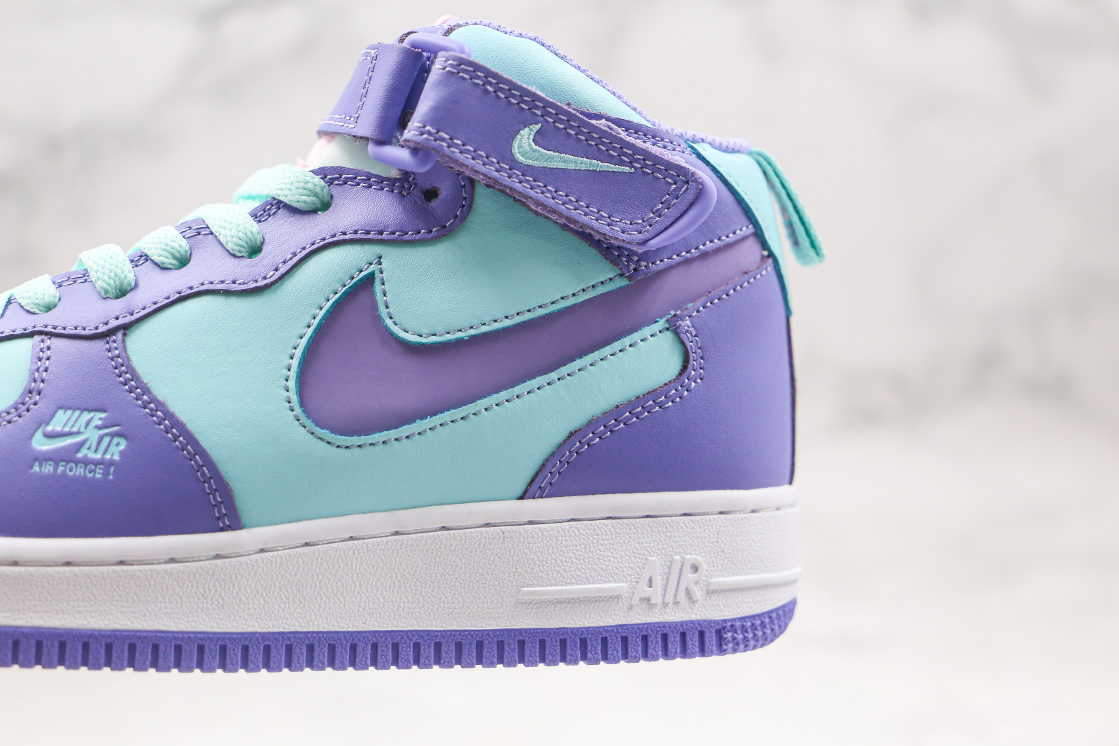 purple and blue air force 1