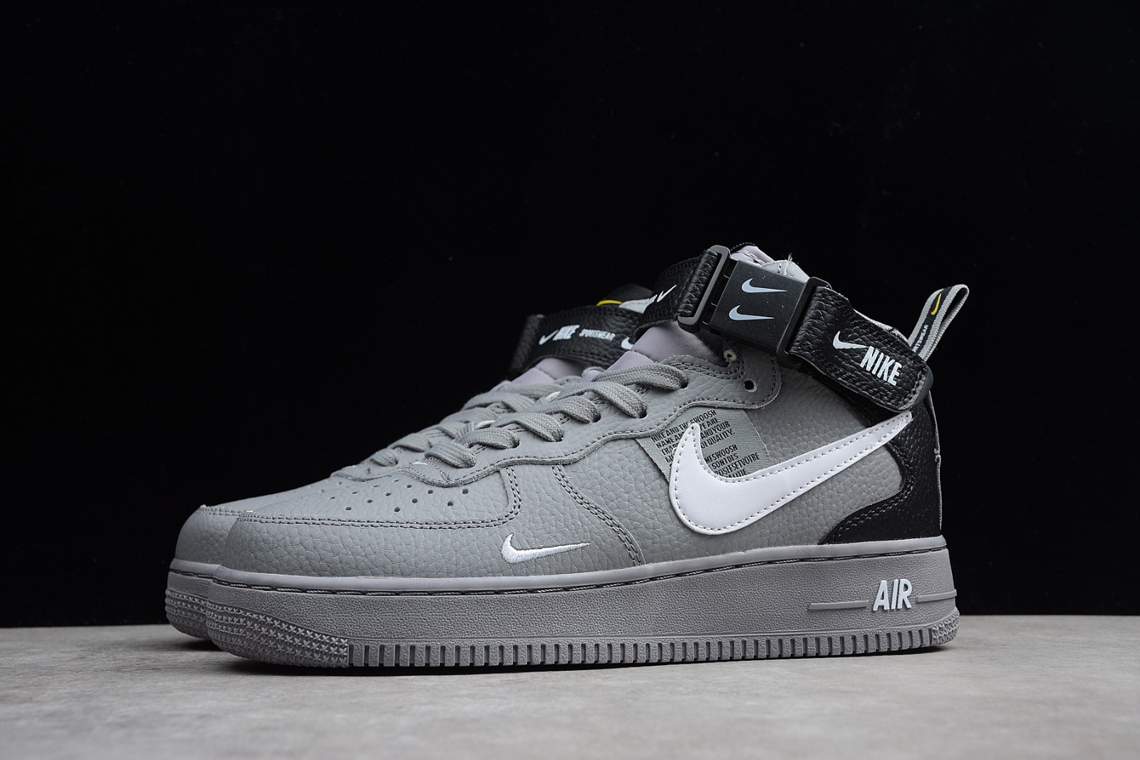 Beheer investering Agnes Gray Nike Air Force 1 Mid LV8 Utility Grey White Black 804609 - nike lebron  soldiers for kids to draw - StclaircomoShops - 006