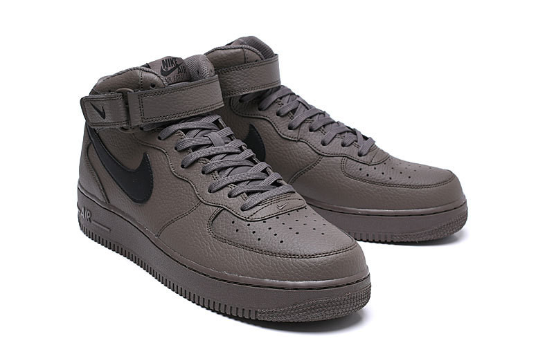 Nike Air Force von 1 Mid Black Mens Running Shoes 315123 - NIKE AIR powder JORDAN 34 LOW WHITE CEMENT - StclaircomoShops - 205