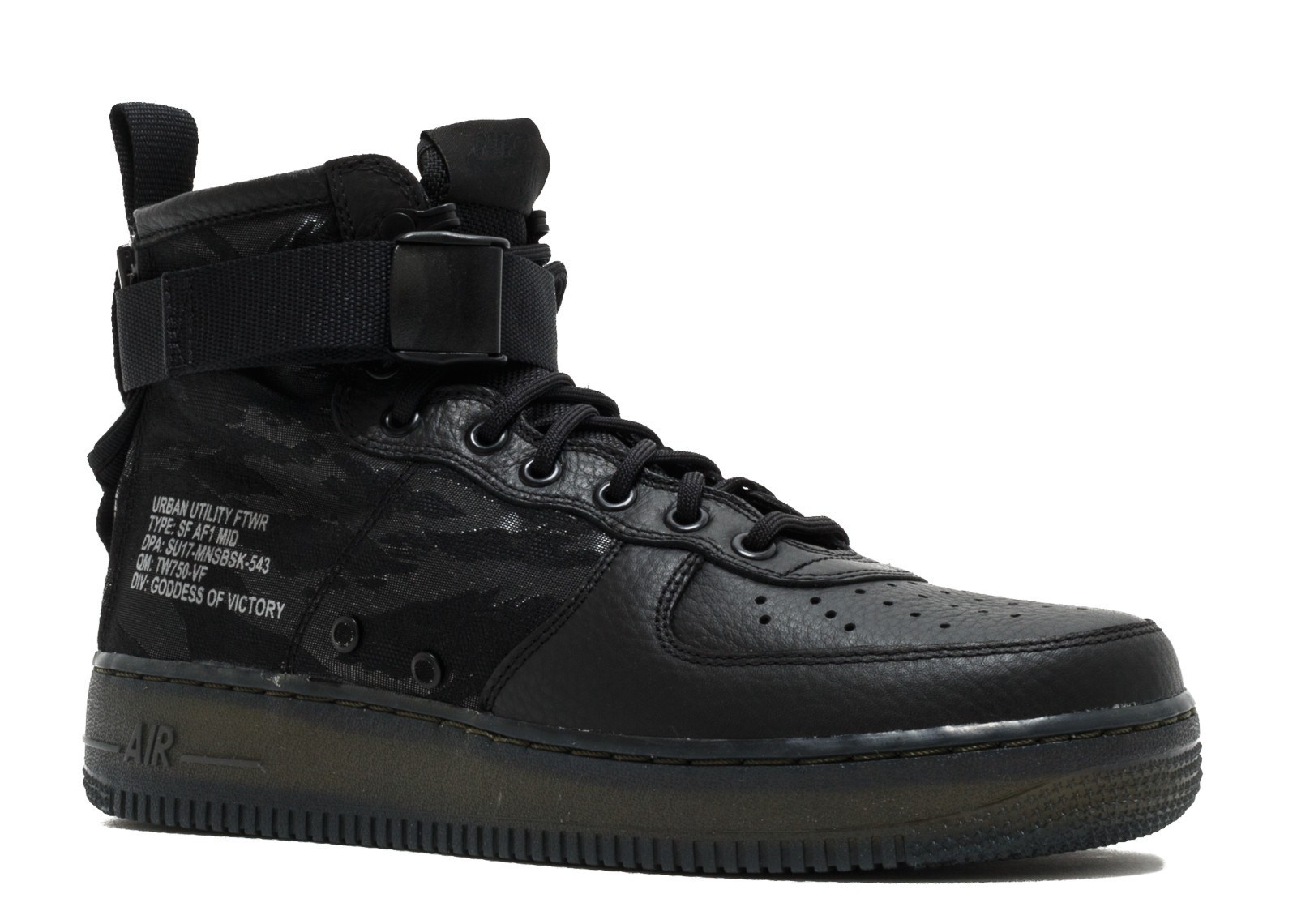 Nike Low Men Shoes - Nike Air 1 Sf Mid Qs Tiger Camo Cargo Khaki Black AA7345 - - StclaircomoShops
