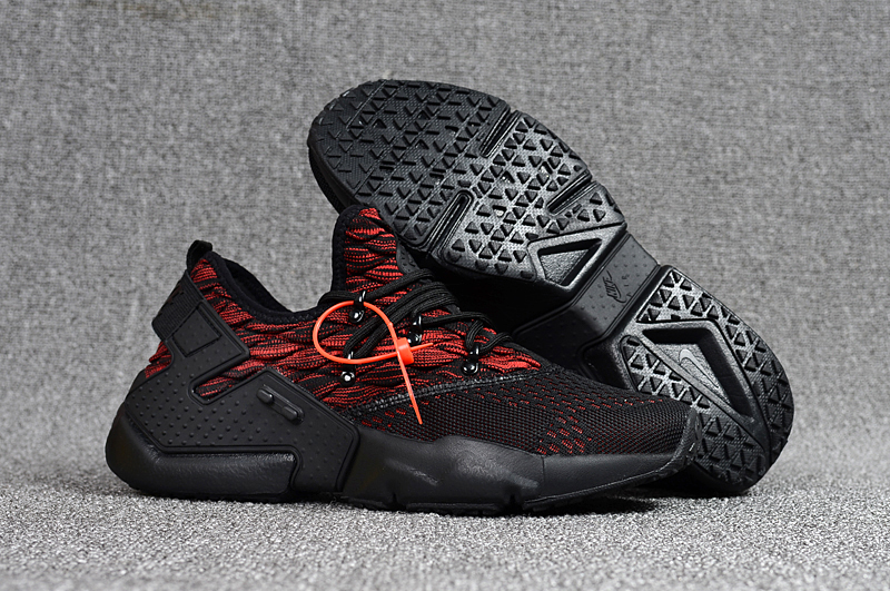 Black and red huaraches mens hotsell