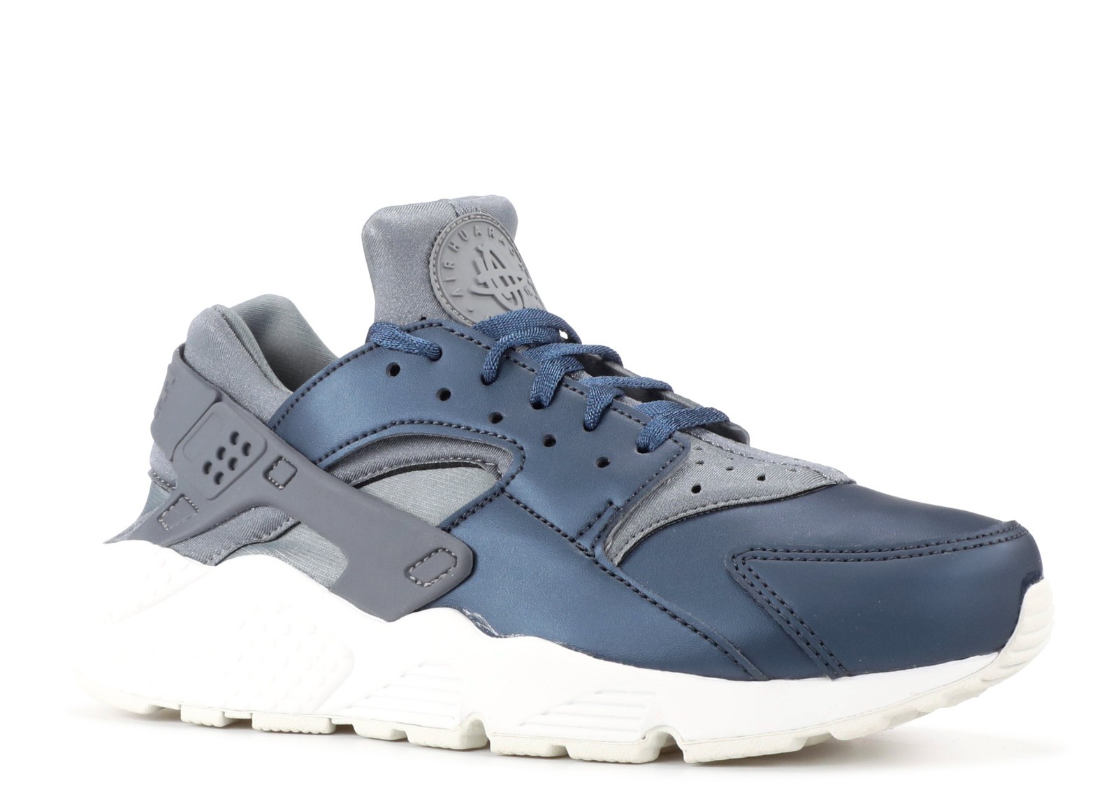Womens Air Huarache Run Prm Txt Metallic Armory Grey Navy Cool AA0523 001 Air Huarache Run Ultra BR AljadidShops