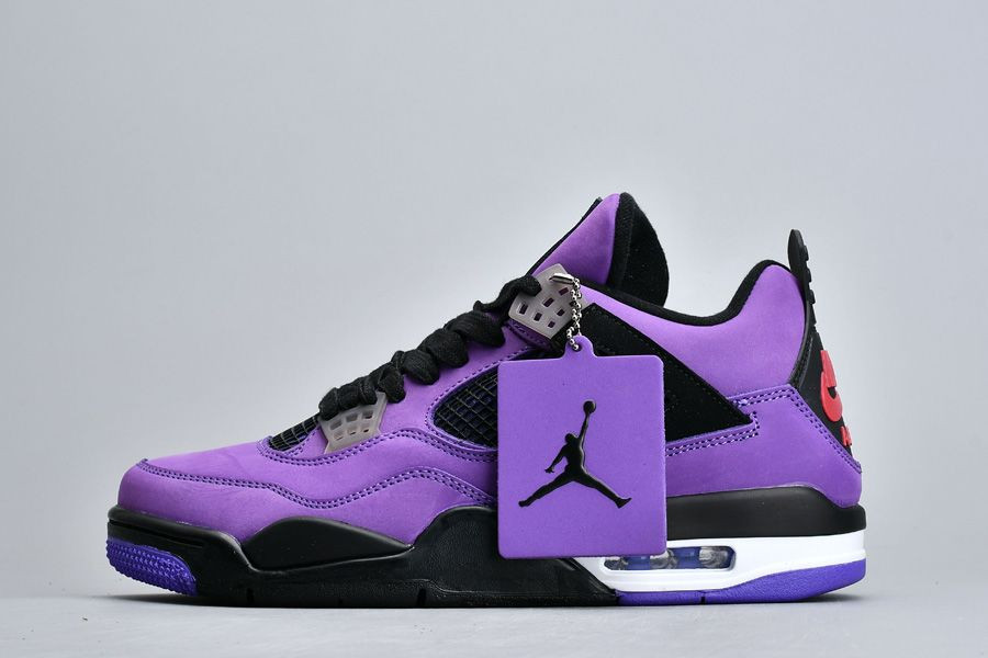 purple jordan 4s