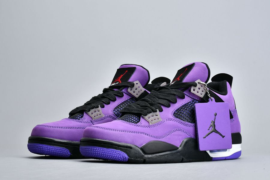 purple jordan 4s