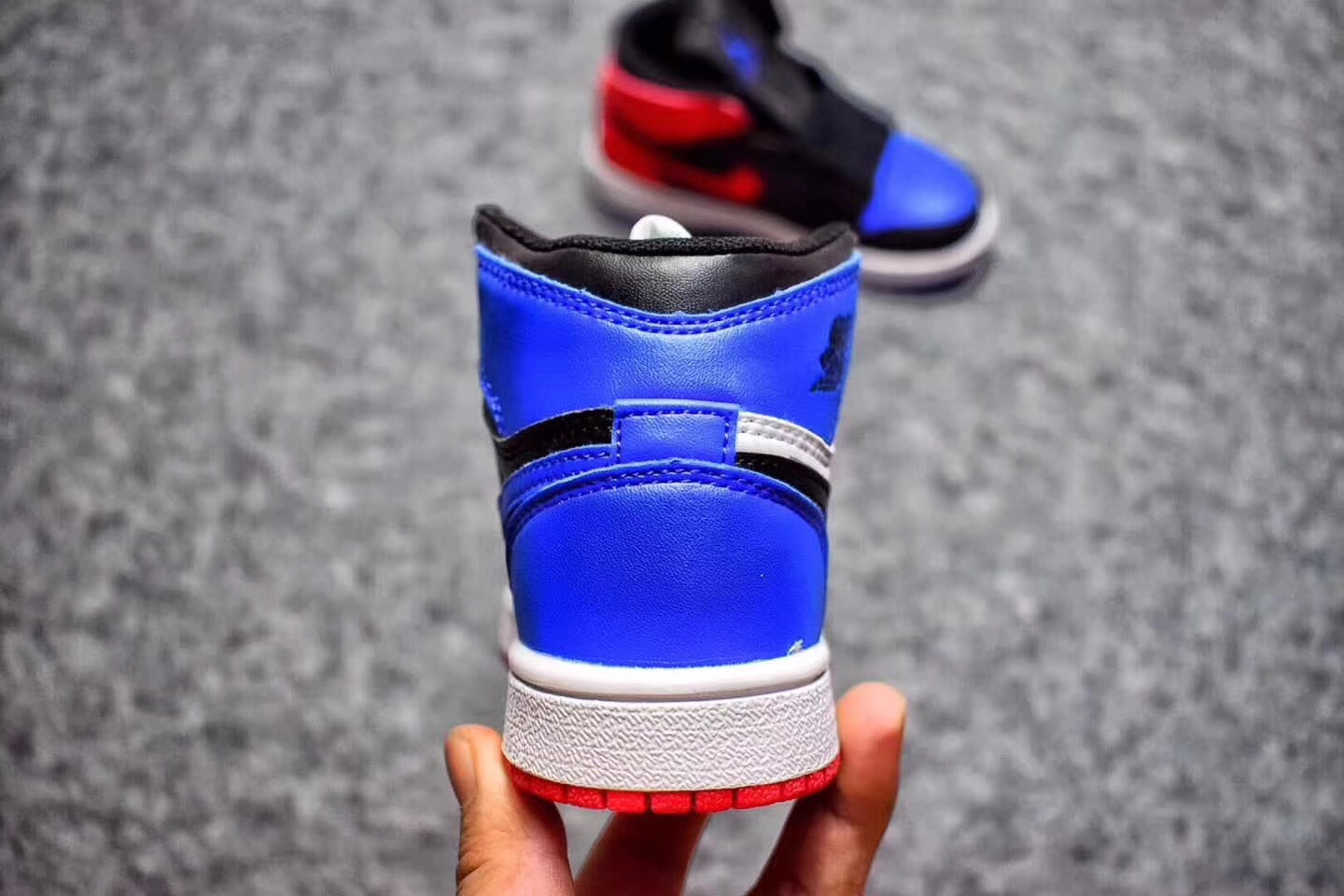 GmarShops - Nike Air Jordan I 1 Retro Kid Shoes Black White Blue