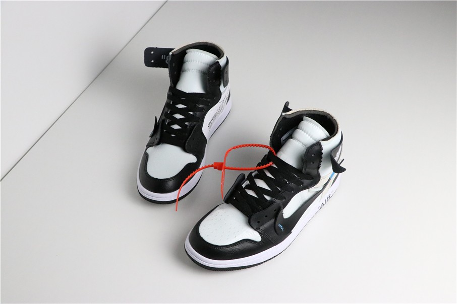 Off White x Nike Air Jordan look 1 Black White AA3834 102 Free